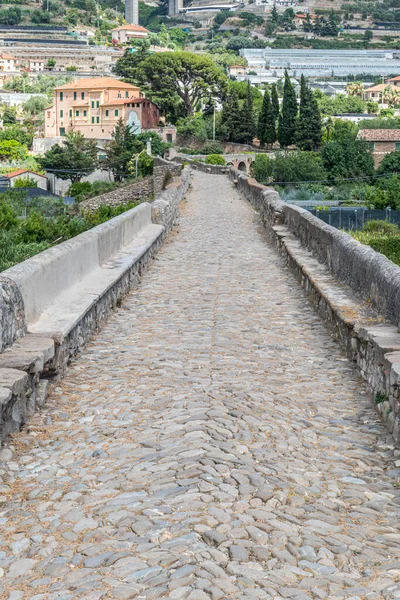 Ancient Roman Bridge Taggia Castellaro Background — Zdjęcie stockowe