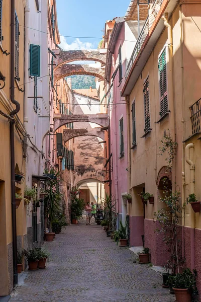 Taggia Italy 2021 Ancient Narrow Streets Historic Center Taggia — Foto Stock