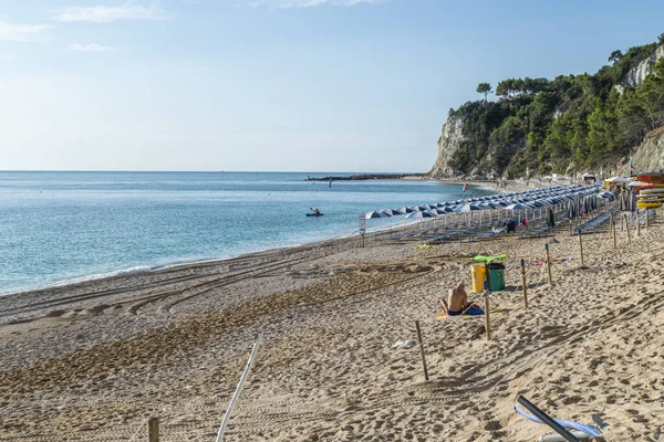 Sirolo Itália 2021 Bela Praia San Michele Sirolo Com Água — Fotografia de Stock