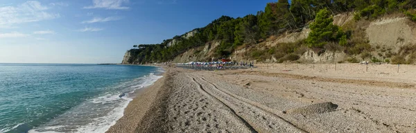 Extra Široký Výhled Krásnou Pláž San Michele Sirolo — Stock fotografie