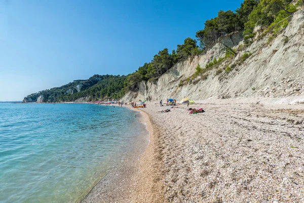 Beautiful Beach San Michele Sirolo Blue Water — Stock Photo, Image