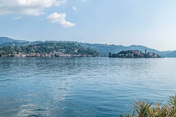 Landschaft Des Orta Sees Mit Der Insel San Giulio — Stockfoto