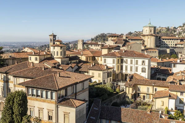 Vista Aérea Del Horizonte Bérgamo Alta — Foto de Stock