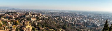 Bergamo 'nun ekstra geniş hava manzarası