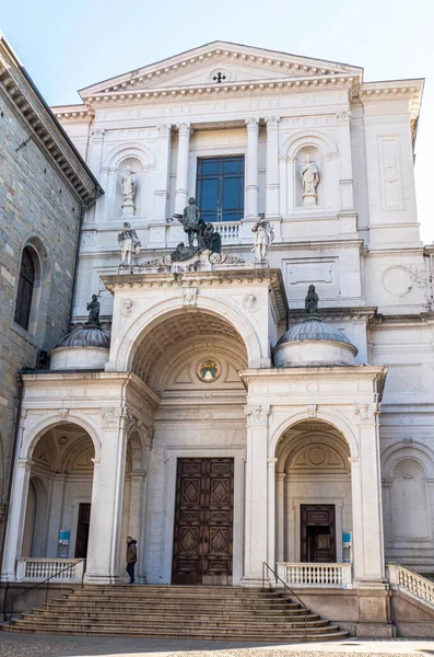 Bérgamo Italia 2022 Hermosa Fachada Del Duomo Bérgamo — Foto de Stock