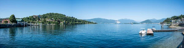 Ampia Vista Sul Golfo Laveno Nel Lago Maggiore — Foto Stock