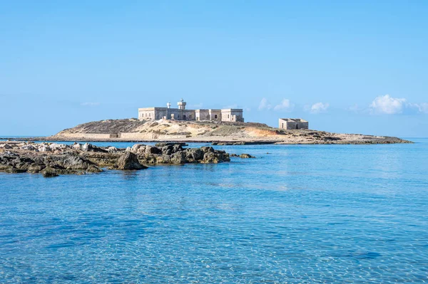 Island Correnti Portopalo Sicily — Stock Photo, Image