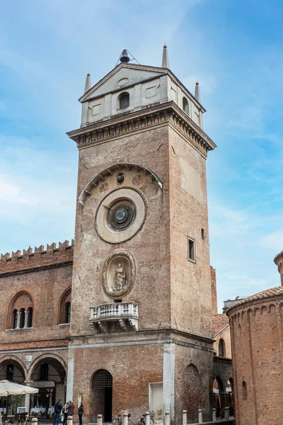 Mantua Italia 2022 Hermosa Torre Del Reloj Mantua — Foto de Stock