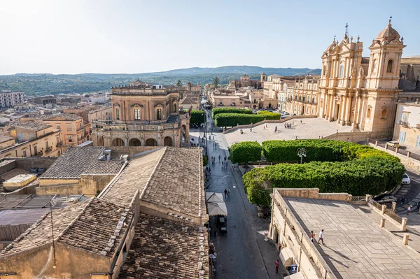 Letecký Pohled Duomo Noto — Stock fotografie