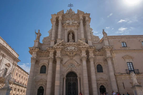 Siracusa Italia 2022 Hermosa Catedral Ortigia — Foto de Stock