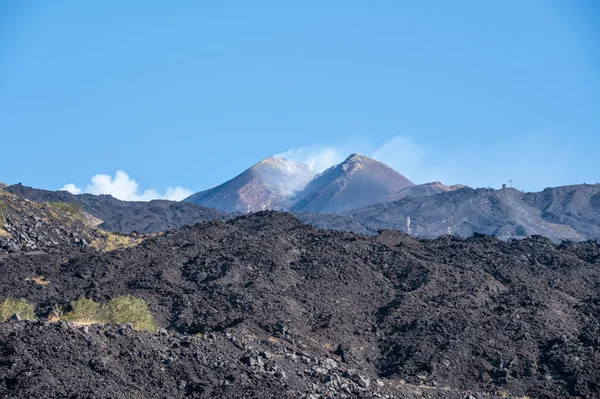 Summit Etna Volcano Summit Craters — Stock Photo, Image