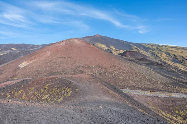 Etna Italia 2022 Hermoso Volcán Etna Con Sus Cráteres Silvestri — Foto de Stock