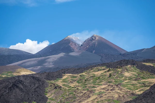 Summit Etna Volcano Summit Craters — Stock Photo, Image