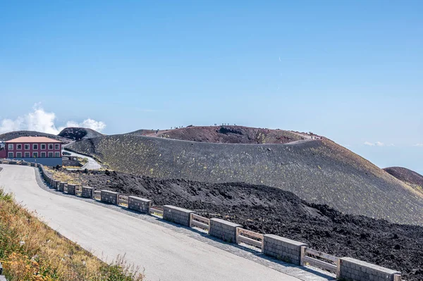 Etna Italia 2022 Hermoso Cráter Silvestre Del Volcán Etna —  Fotos de Stock