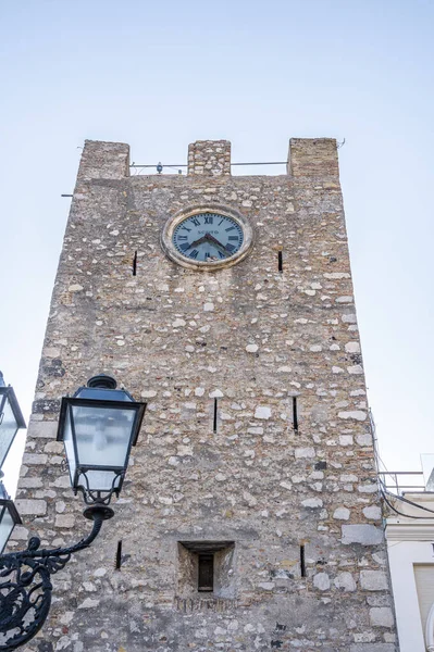 Prachtige Oude Klokkentoren Taormina — Stockfoto