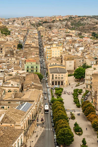 Scicli Italia 2022 Paesaggio Aereo Scicli Con Bellissimi Edifici Storici — Foto Stock