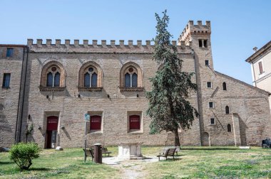 Fano, İtalya - 06-22-2022: Güzel Malatesta Fano Kalesi