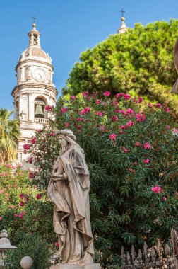 Catania, İtalya - 09-23-2022: Catania 'daki güzel S. Agata Bahçeleri