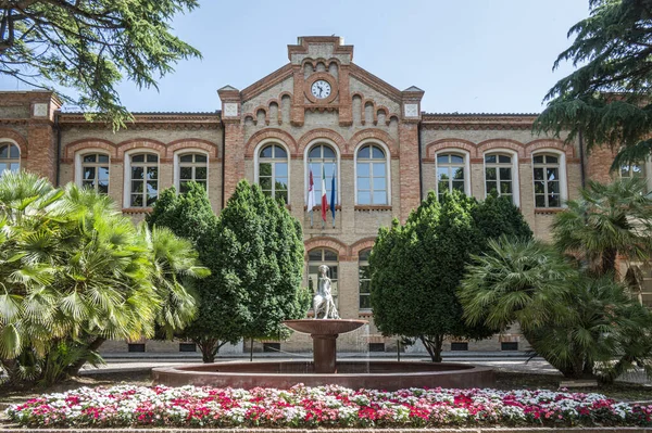 Fano Itália 2022 Belo Palazzo Della Mediateca Montanari Sede Biblioteca — Fotografia de Stock