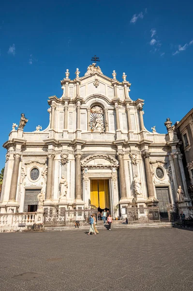 Catania Italia 2022 Bellissima Basilica Cattedrale Barocca Catania — Foto Stock