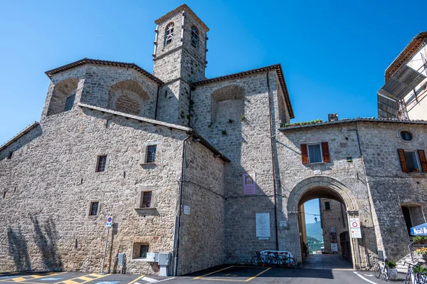 Civitella Italië 2022 Prachtige Gebouwen Met Stenen Bogen Het Historische — Stockfoto