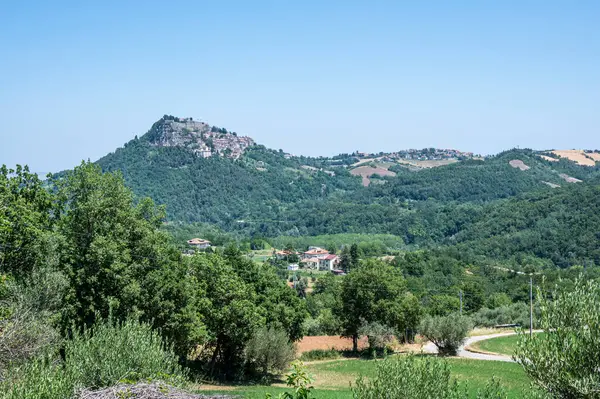 Panorama Bela Aldeia Civitella Del Tronto — Fotografia de Stock