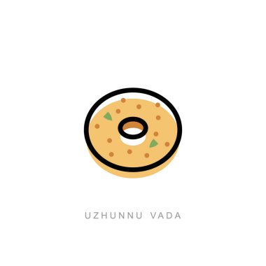 Uzhunnu Vada. Medu Vada ya da urad dal fritters olarak da bilinir.