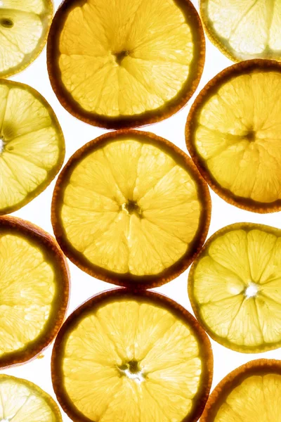 Orange Lemon Slices Background Stock Picture