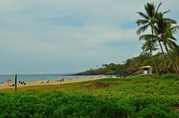 Popular Playa Kapuna Costa Kona Isla Grande Hawaii — Foto de Stock