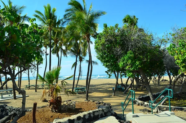 Playas Aisladas Parque Estatal Kekaha Kai Costa Kona Gran Isla —  Fotos de Stock