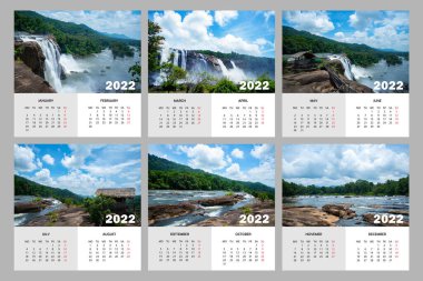 Üçüncü şelale masa takvimi 2022, yüksek kaliteli doğa fotoğrafçılığı, güzel şelale fotoğrafları, 2022 Masa takvimi, güzel doğa fotoğrafları.