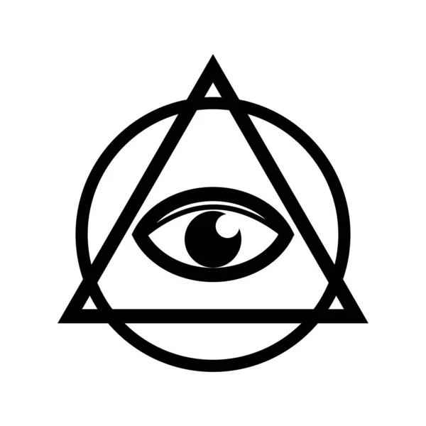 Semua Melihat Simbol Mata Mata Providence Simbol Masonik Semua Melihat - Stok Vektor