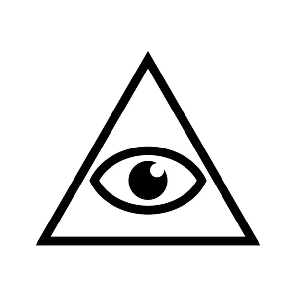 Tutti Vedono Simbolo Dell Occhio Occhio Della Provvidenza Simbolo Massonico — Vettoriale Stock