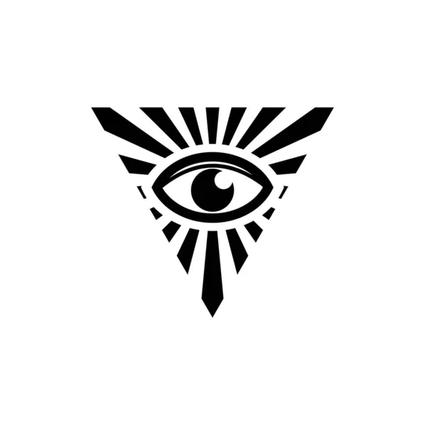 Символ Видимого Глаза Глаз Провидения Масонский Символ Видя Глаз Внутри — стоковый вектор