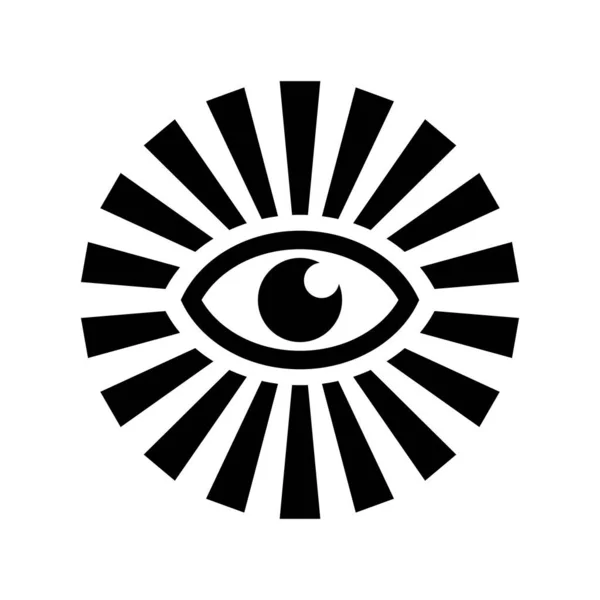 Символ Видимого Глаза Глаз Провидения Масонский Символ Видя Глаз Внутри — стоковый вектор
