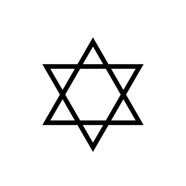 Davidstern Symbolvektor Auf Weißem Hintergrund Davidstern Logo Konzept Kreatives Symbol — Stockvektor