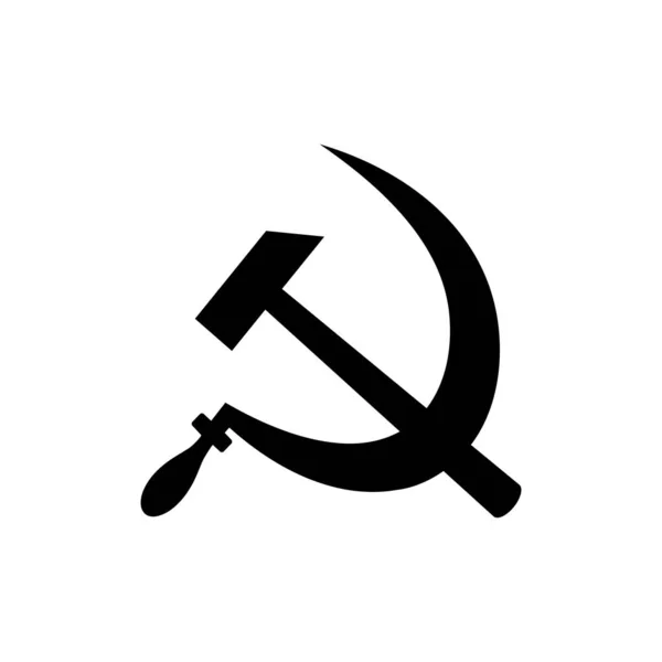 ハンマーと鎌は白地に隔離されてる ハンマーと鎌は白地に隔離されている ソビエト連邦のプロレタリア連帯 — ストックベクタ