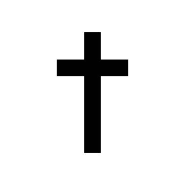 Beyaz Arkaplan Vektör illüstrasyonunda Christian Cross Simgeleri. Çarmıha gerilmenin ve inancın sembolü..