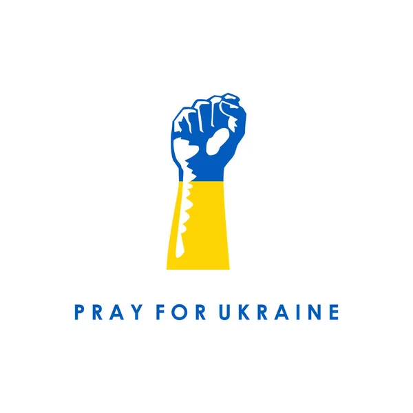 Моліться Мир Україні Вектор Плоский Ілюстрація Білому Тлі Припиніть Війну — стоковий вектор