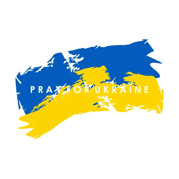 Betet Für Den Frieden Der Ukraine Vektor Flache Illustration Auf — Stockvektor
