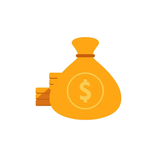 お金のバッグフラットデザインベクトルイラスト 支払い方法のシンボル 品質設計要素 クラシックスタイル ベクトル — ストックベクタ