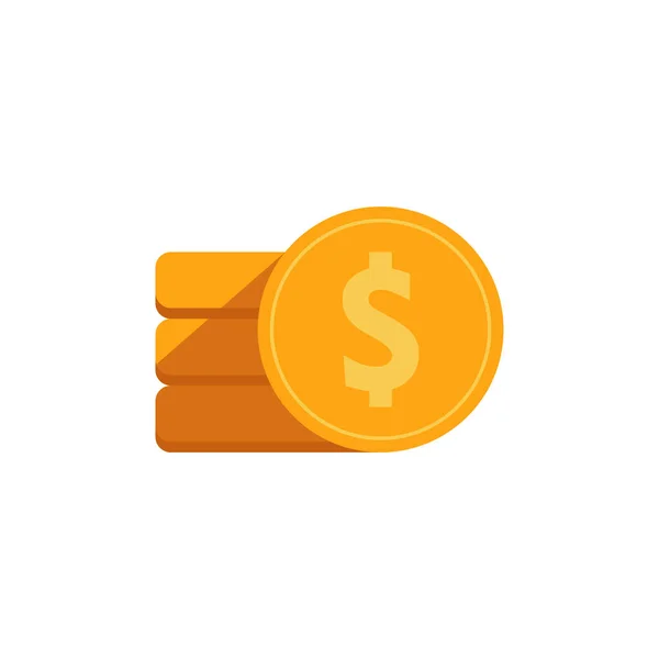 ドル記号フラットデザインベクトルイラストと黄金のコイン 支払い方法のシンボル 品質設計要素 クラシックスタイル ベクトル — ストックベクタ