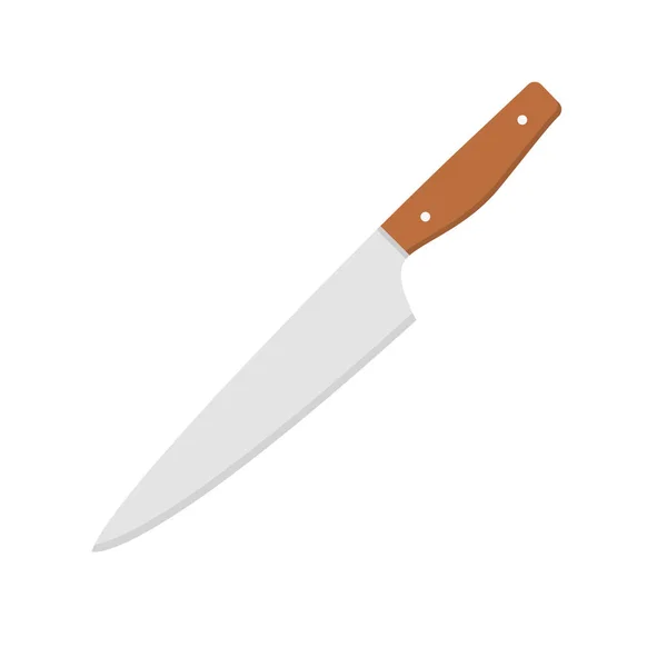 Kuchyňské Nože Ikona Izolovaných Bílém Pozadí Vektorové Ilustrace Plochý — Stockový vektor