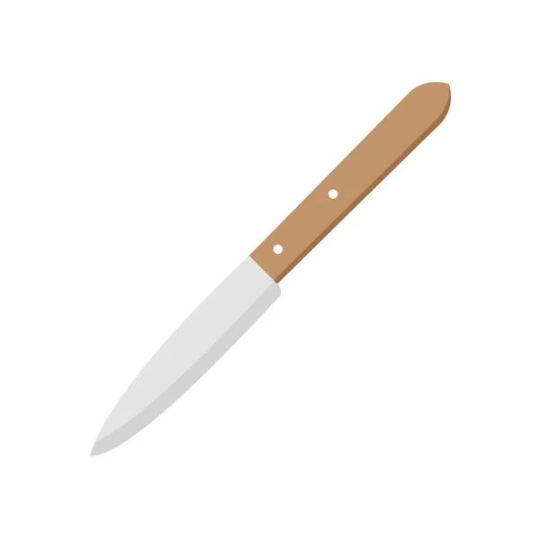 Μαχαίρι Καθαρισμού Μαγειρικό Μαχαίρι Εικονίδιο Απομονώνονται Λευκό Φόντο Διανυσματική Απεικόνιση — Διανυσματικό Αρχείο