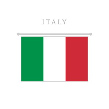 İtalya bayrağı düz tasarım vektör çizim