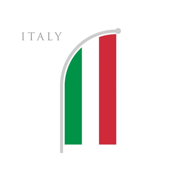 Italië Vlag Platte Ontwerp Vectorillustratie — Stockvector