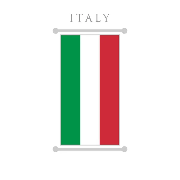 Italië Vlag Platte Ontwerp Vectorillustratie — Stockvector