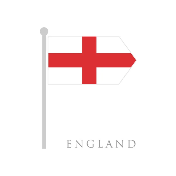 England Flag Flat Design Vector Illustration — Vector de stock