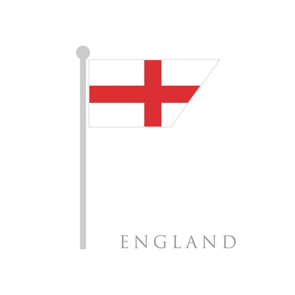 Inghilterra Bandiera Disegno Piatto Vettoriale Illustrazione — Vettoriale Stock