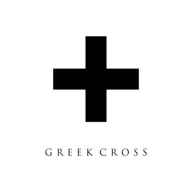 Yunan çapraz vektör çizimi. Hristiyanlık katolikliği, kabile vektörlerinin barış resimleri toplamasını simgeler. Çapraz maneviyat, Katolik inancı, Hıristiyanlık dini illüstrasyon